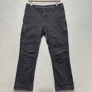 Dovetail Workwear Double Knee Pants Women's Size 12 Britt Utility Canvas Gray